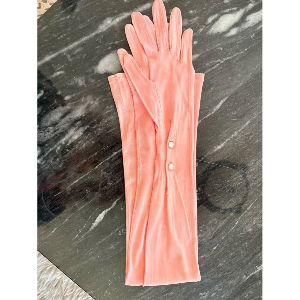 VTG Van Raalte Pink Opera Gloves Size 6.5